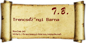 Trencsényi Barna névjegykártya