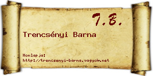 Trencsényi Barna névjegykártya
